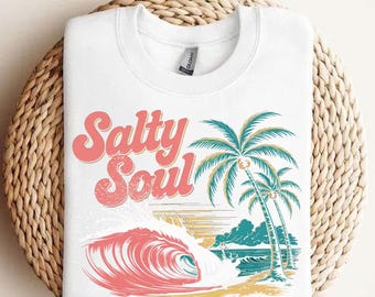 Salty Soul Png, Retro Summer Png, Beach Vibes Png, Trendy Summer Png, Retro Beach Girl Png, Salty Summer, Summer Vibes Png, Beach Lover Png