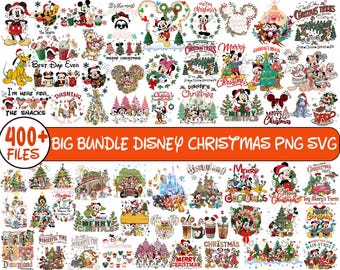 Big Bundle 400+ Dis-nei Characters Christmas Png,Dis-nei Very Merry Christmas Party Png,Mouse and FriendsToyPrincess,Commercial Use Included
