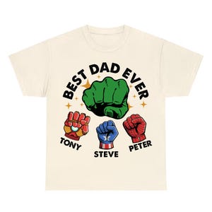 Best Dad Ever Superhero Fist PNG, Hero Dad Sublimation Design, Father’s Day Comic Style Png, Super Dad Digital File for Shirt Print