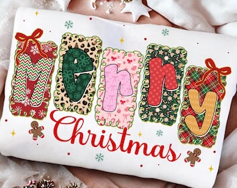 Wesołych Świąt PNG, Preppy Christmas Png, Kokietka Christmas Png, Wesołych Świąt Projekt, Dziewczęcy Christmas Png, Pobieranie Cyfrowe