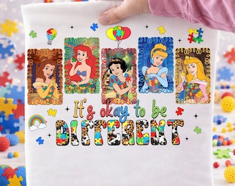 Princess It’s Ok To Be Different Png, Autism Kid Png, Cartoon Autism Png, Autism Png, Digital Download