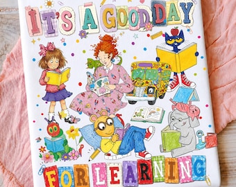 Classic Storybook Character PNG, Magic School Bus Cat Elephant Arthur Graphic, Elementary Teacher Sublimation, School Librarian PNG