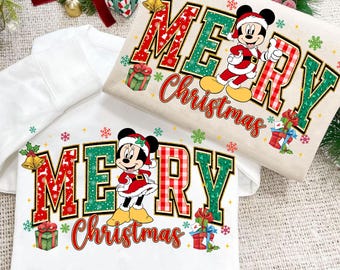 Parejas de Disney con ratón navideño (PNG), Feliz ratón navideño (PNG), Disneyland navideño (PNG), Viaje navideño (PNG), Descarga instantánea