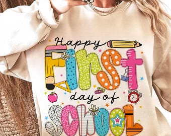 First Day Of School Png, Back To School Png, Teacher Sublimation Download, Preppy School Png, Student Png, Teacher Png, School Shirt Design