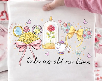 Fairytale Princess Rose PNG, Tale As Old As Time Design, Magical Princess, Digital Download