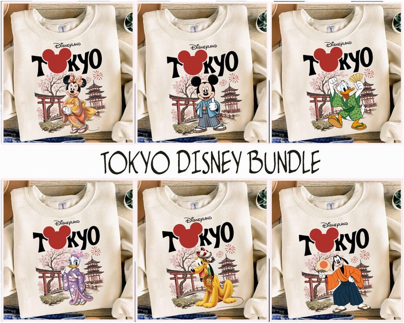 Tokyo Dis-neiland Mouse and Friends, Japan Vacation 2026 Girl Trip PNG, Digital Download image 1