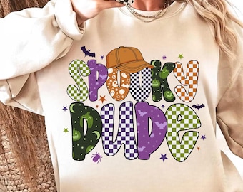 Spooky Dude PNG, Sublimation d'Halloween pour les garçons, conception de chemise pour enfants Halloween mignon, saison automne effrayante PNG, téléchargement numérique pour les tout-petits garçons