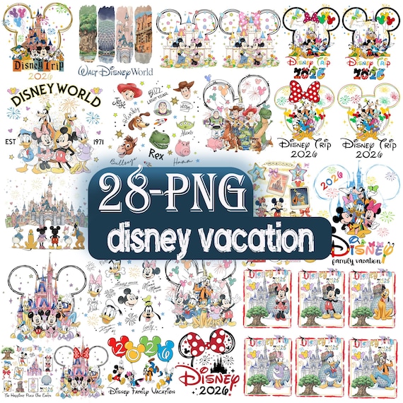 Bundle Family Vacation 2026 PNG: Family Trip 2026 Png, Magical Kingdom Png, Friend Squad Png, Digital Download