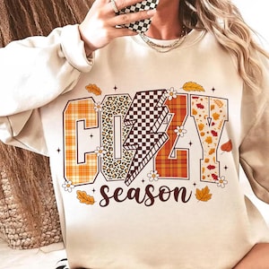 Cozy Season Png, Retro Autumn Png, Thanksgiving Png, Fall Sublimation Design, Retro Fall Vibes Png Digital, Thanksgiving Png