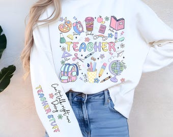 Teacher Stuff Png, Back To School Sublimation Design, Can’t Talk Right Now Doing Teacher Stuff Png, Retro Teacher Png, Teacher Shirt Design