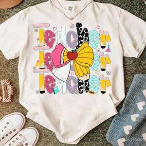 Teacher Coquette Bow Png, Back To School Png, Preppy Teacher Png, Teacher Life Png, Girly Teacher Shirt Design, School Vibes, Teacaher Shirt
