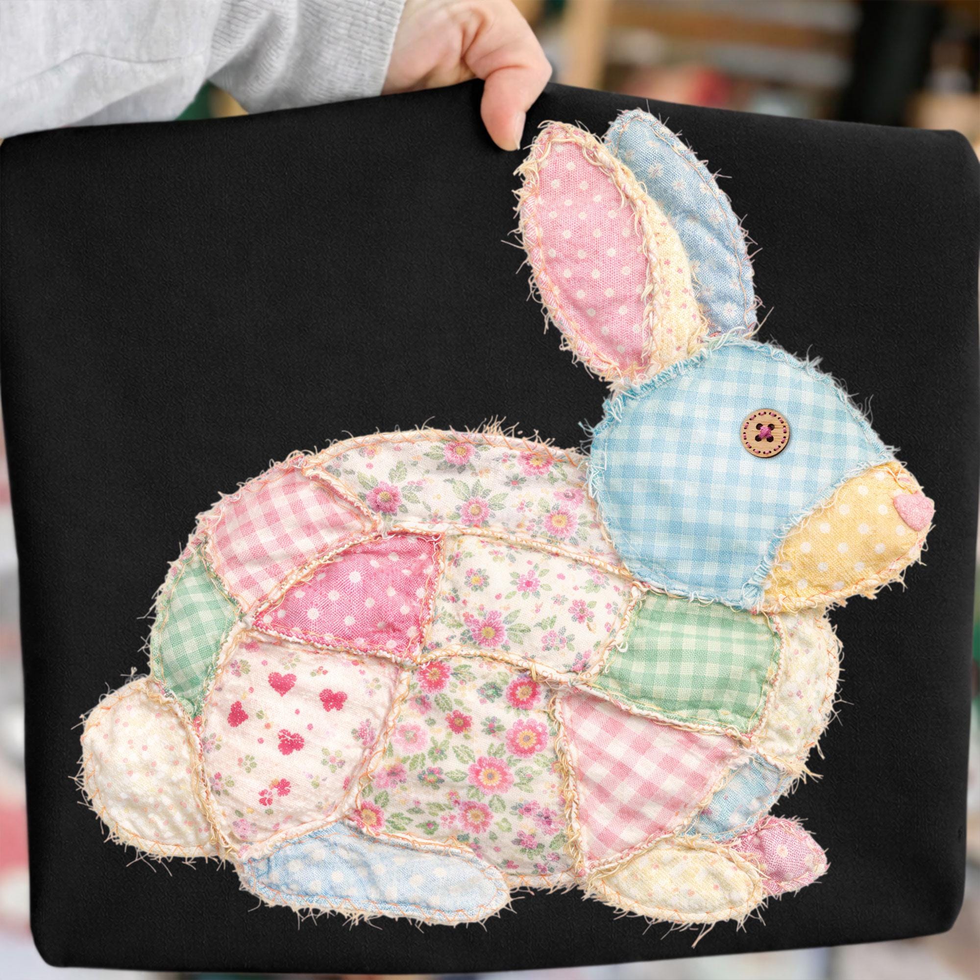 Floral Bunny Patchwork PNG, Trendy Easter PNG, Spring Patchwork Png ...