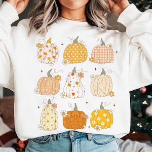 Fall Pumpkin Png, Cute Pumpkin Floral Sublimation, Autumn Thanksgiving Png, Retro Pumpkin Png, Fall Season Graphic Png, Pumpkin Spice Png