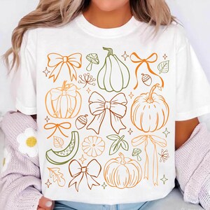 Herfstkrabbel png, herfstpompoen en strik png, handgetekende herfstelementen, Thanksgiving png, sublimatieontwerp, schattige herfstpng