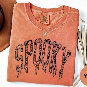 Spooky Png, Lace Halloween Shirt Design, Gothic Dripping Lettering Sublimation, Spooky Season Png, Fall Retro Horror Png For Shirt