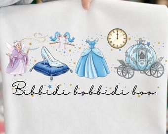 Preppy Princess PNG, Bibbidi Bobbidi Boo PNG, Cindrela Coquette, Magic Kingdom Princess Png, Digital Download