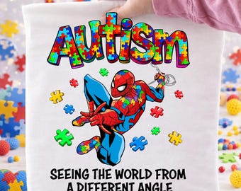 Spider Cartoon Autism Awareness Png: Autism Cartoon Png, Movie Superhero Autism, Digital Download