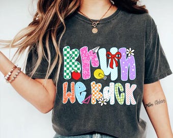 Bruh We Back png, preppy terug naar school png, eerste schooldag png, schoolvibes png, sublimatieontwerp leraar student, schoolshirt, schoolshirt