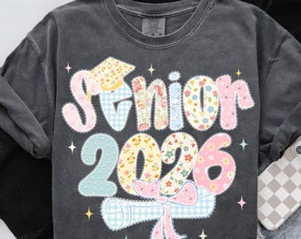 Coquette Lace senior 2026 png, afstuderen png, preppy klasse van 2026 sublimatieontwerp, afgestudeerd 2026 png, school senior shirtontwerp