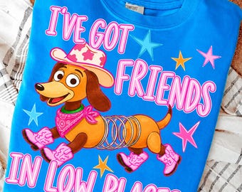 I've Got Friends In Low Places PNG, Retro Cowgirl Dog Shirt Design, Country Music Sublimation, Pink Western Boots Digital Download