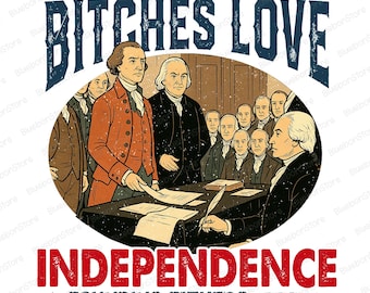 Pais Fundadores Engraçados PNG, Clipart de Cadelas Adoram a Independência de 1776, Humor Político Sublimado para o Dia da Independência, PNG Patriótico Retrô