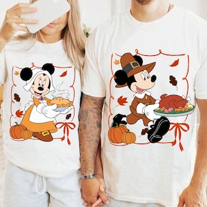 Paar muis Thanksgiving Svg, Thanksgiving diner Svg gesneden bestand, herfst pompoen cartoon Svg, bijpassende Thanksgiving Svg voor familie Shirts