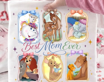 Mom Ever Design, Mother's Day, Dis-nei Mom Characters Png, Bambi Dumbo Li-on King Mother Png, Digital Download
