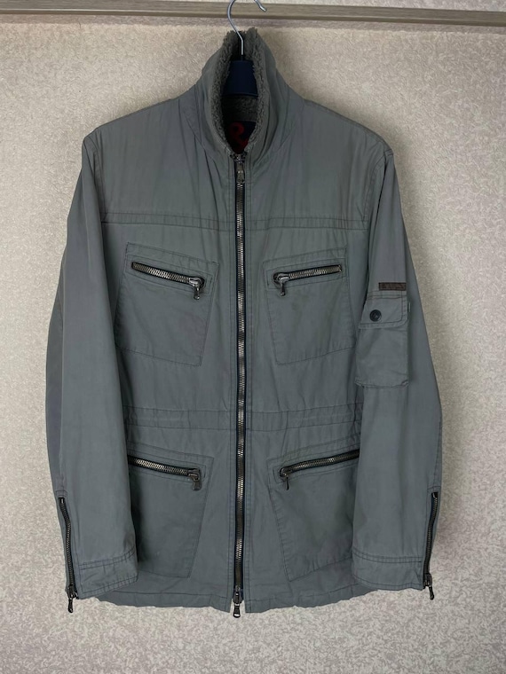 Dolce & Gabbana, Vintage 90s Dolce & Gabbana Military Multi Zip Jacket Italy Women’s 44 M/L Designer Utility Statement Jacket Rare Archive DG