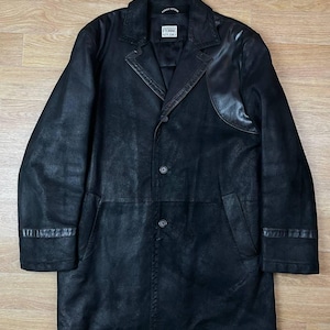 Abrigo de piel patchwork vintage de Gianfranco Ferré Studio para hombre, talla 54, Italia