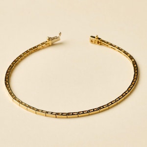 18K Solid Yellow Gold Thin Flat Italian Chain