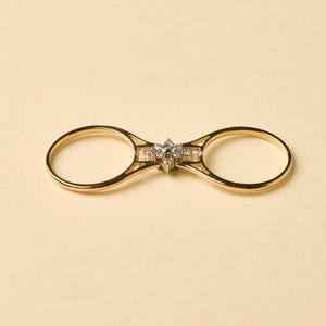 14K Gold Diamond Flip Ring: Ruby, Emerald & Sapphire Reversible Design