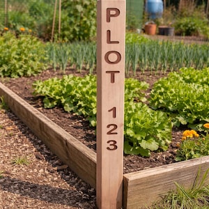 Wooden Allotment Plot Number Post - Parish Councils, Associations, Garden Clubs