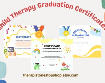 Certificados de graduación de terapia infantil