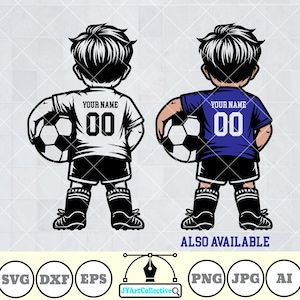 Soccer Little Kid Svg | Personalized Name | Soccer Kid Player Svg | Soccer Svg | Soccer Clipart | Football Png | Soccer Kid Shirt | Png Dxf