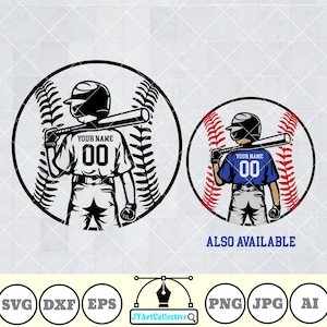 Colored Layer | Baseball Player Svg | Baseball Kid Svg | Baseball Name | Baseball Team | Baseball Stencil | Baseball Shirt | Png Dxf Eps