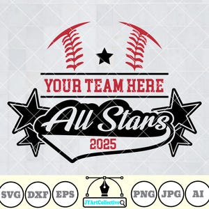 Baseball Allstars Svg | Allstars Template | Baseball Template Svg | Allstars Game Svg | Baseball Mom Svg | All Stars Svg | Baseball Shirt