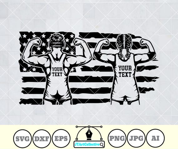 US Male and Female Wrestler Svg | Wrestling Svg | Wrestler Svg | Grappler Svg | Wrestling Team | Wrestling Clipart | Wrestling Shirt | Png