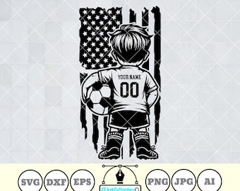 Personalized Name | Soccer Little Kid Svg | Soccer Kid Svg | Soccer Svg | Soccer Clipart | Football Png | Soccer Kid Shirt | Png Dxf Eps