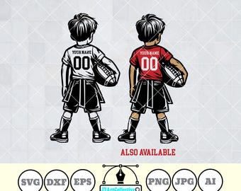 Diseño SVG de jugador de flag football: diseño de equipo infantil (PNG, DXF)