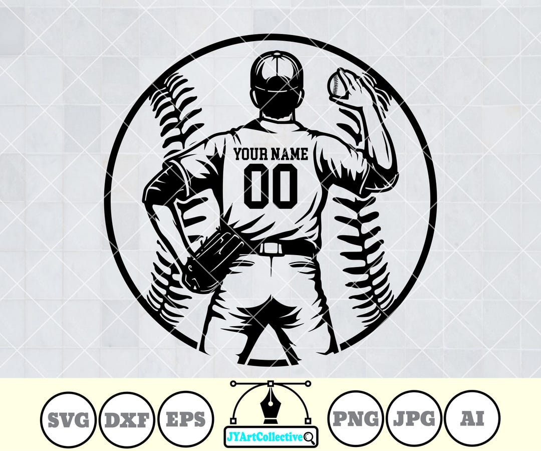 Personalized Name | Baseball Pitcher Svg | Baseball Player Svg ...