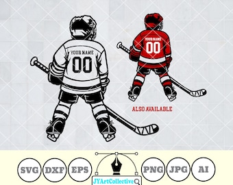 Hockey Kind SVG | Eishockey Spieler Clipart (png, dxf, eps)