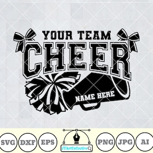 Jubeln Vorlage | Cheerleader Datei | Jubeln SVG | Jubeln-Trainer-Svg | Team anfeuern Vorlage | Namen anfeuern | Mama Aufmunterung Aufmunterung | Cheerleader Team Shirt