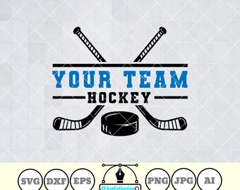 Hockey-Team SVG-Vorlage | DIY Shirt Design (png, eps, dxf)