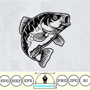 Carp Fishing Svg | Carpfish  Svg | Carp Fish Clipart | Carp Fish Png | Carp Fish Stencil | Outdoor Fishing Svg | Lake Fishing Cutfile