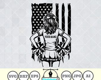 Cheerleader SVG: Pom Pom Clipart, Cheer Squad Design (Digitale Dateien)
