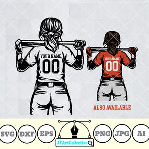 Softball Mom Svg | Personalized Name | Softball Player Svg | Softball Svg | Softball Team  | Softball Clipart | Softball Shirt | Png Dxf