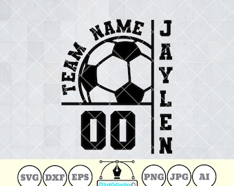 Personalized Soccer Team Name SVG Template | DIY Shirt Design (Digital Download)