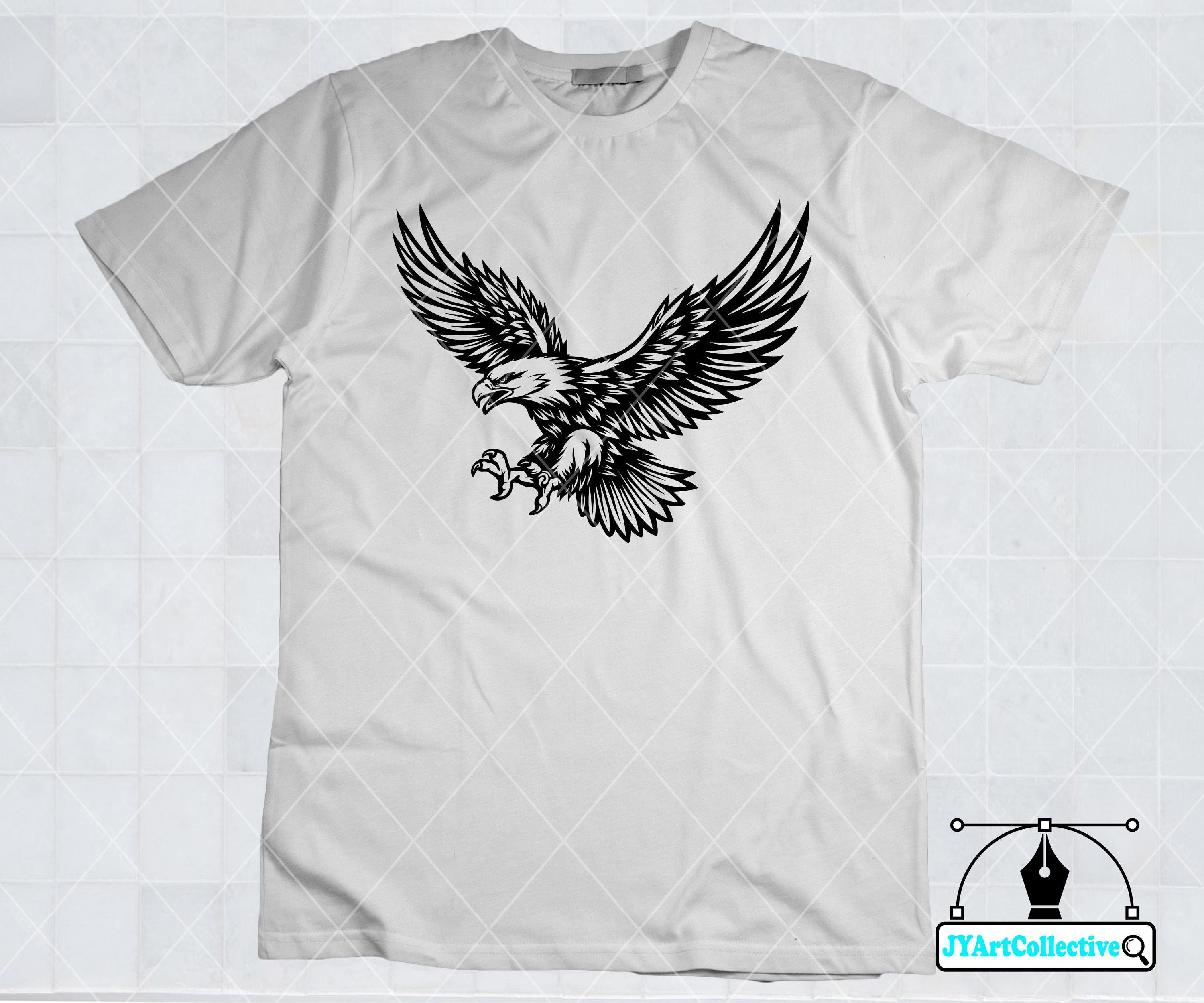 Flying Bald Eagle SVG | Patriotic American Eagle Clipart (digital Files ...