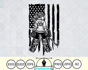 USA Hockey Goalie SVG | Clipart Cut File