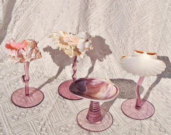 Shell Wine Glasses - Seashell Martini Glasses - Trending Valentine&#39;s Day Gifts 2025 - Wedding Bridesmaid Gifts - Beach Party Seashell Cup